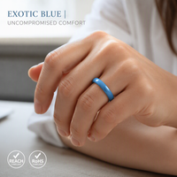 Bague moderne en céramique turquoise de 3 mm, révolutionnaire, finition brillante, ajustement confortable, résistante au ternissement, idéale pour un cadeau