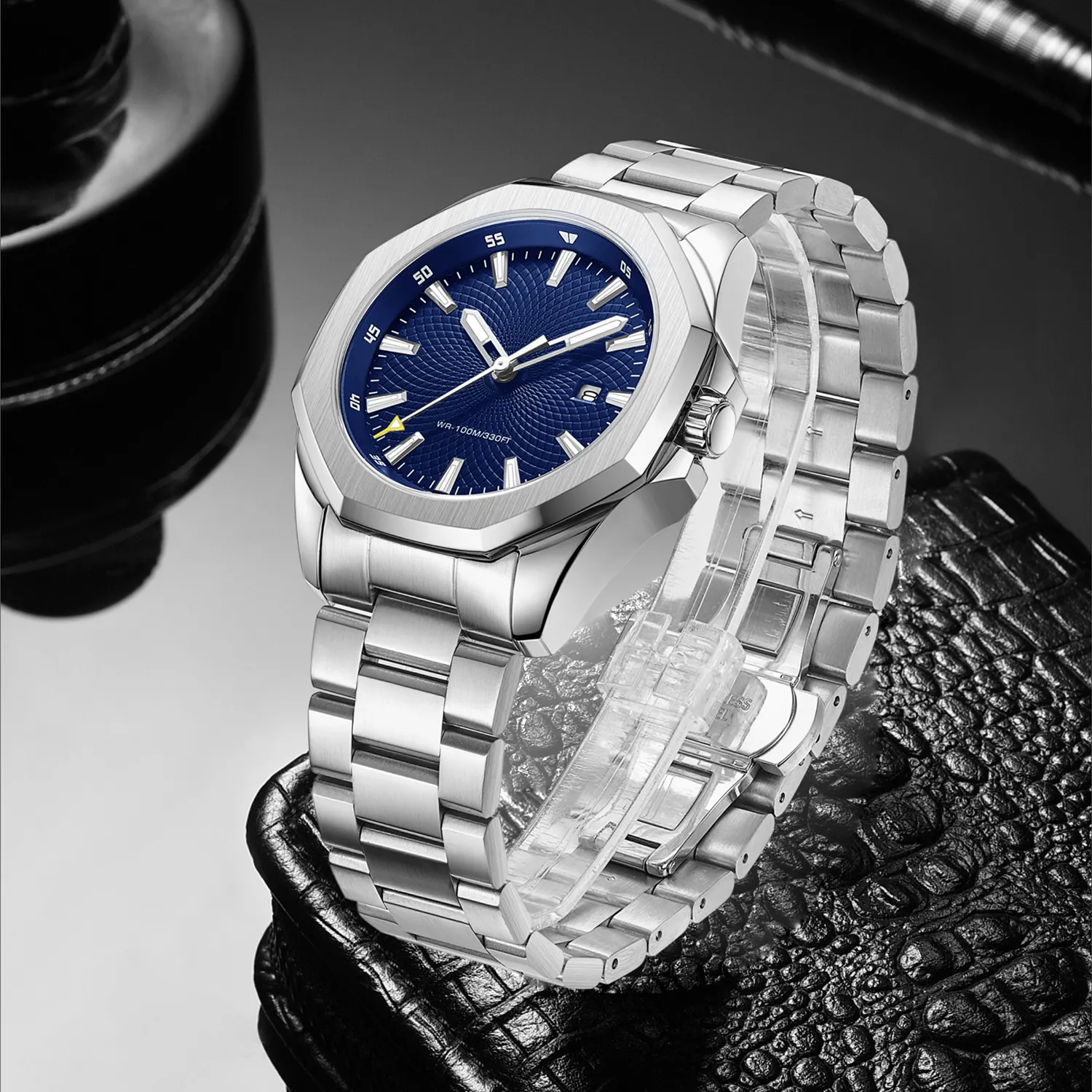 Factory Wholesale Reloj Hombre Mens Designer Watches Stainless Steel Custom Logo Wrist Watches Quartz Movement Luxury Men Watch