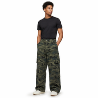 Shorts cargo camouflage pour homme, coupe ample, multi-poches, style utilitaire, streetwear vintage, marque personnalisée