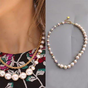 <span class=keywords><strong>Collana</strong></span> e Bracciale Bohemien con <span class=keywords><strong>Perle</strong></span> a Cuore in Pietra Naturale Arcobaleno, Collane Girocollo di <span class=keywords><strong>Perle</strong></span> <span class=keywords><strong>Barocche</strong></span> di Alta Qualità - Product Image 6