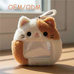 Lindo Porta Tarjetas de Peluche con Forma de <span class=keywords><strong>Pollo</strong></span>, Estuche para Identificación Portátil y Suave, Porta Credenciales con Llavero, Accesorio Estilo Kawaii - Product Image 6