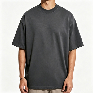 Hot Supplier Mens 100% Cotton <b>Tshirt</b> T-shirts T Shirt Oversized Drop Shoulder DTG Print Custom Logo Wholesale Tee - Product Image 1