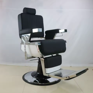 Sillón de Barbería Moderno de Lujo, en Cuero PU, Giratorio 360 Grados, Reclinable, Altura Ajustable, Bomba Hidráulica Resistente, para Peluquería - Product Image 1