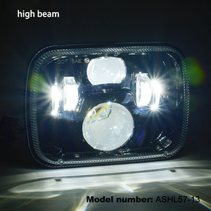 Approbation DOT 5x7 ''Phare haut-bas carré 7x6 pouces 55W Auto LED phare pour Jeep xj yj mj Off-road Truck pick-up - Product Image 4