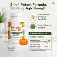 Suplemen Kesehatan Pria Premium Label Pribadi Minyak Biji Labu Alami Kapsul Softgel Kesehatan Prostat Saluran Kemih Kesehatan Dewasa
