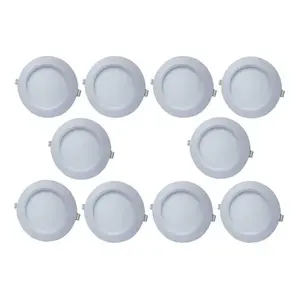 Foco LED de Techo de 9W, 12cm, Luz Blanca Cálida, Empotrable, Carcasa de Plástico, 2700K, Brillo Suave, 2 Años de Garantía, Paquete de 10 - Product Image 4