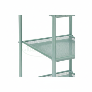 Chariot mobile de chariot d'étagère d'organisateur de cuisine de maille en métal roule les meubles minimalistes modernes - Product Image 1