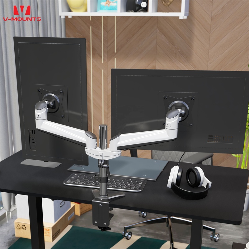 V mounts Ergonomic Dual Arm Height
