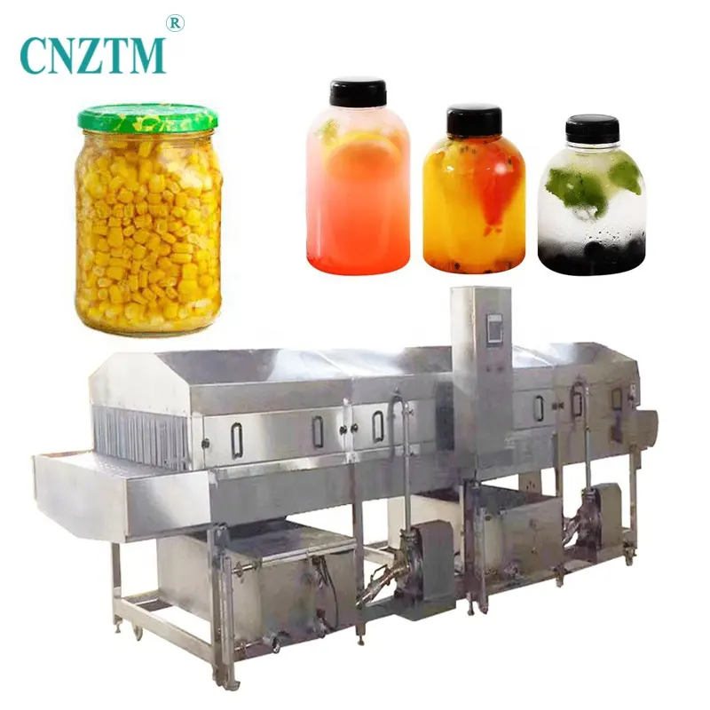 Tin Can Canned Meat Pasteurizer Machine System Sugarcane Glass Bottle Tomato Tunnel small tunnel pasteurizer