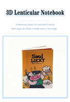 Carnets personnalisés à couverture lenticulaire 3D A5 A6, cahiers spirales à animation 3D changeante, journal étudiant, bloc-notes cadeau