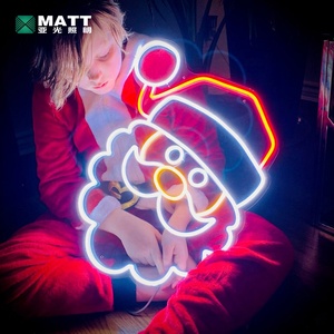 Panneau néon mat <span class=keywords><strong>2022</strong></span>, nouveau style, signe de vacances, joyeux noël, design sans quantité minimale de commande, haute qualité pour la décoration de fête - Product Image 2