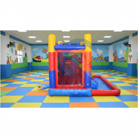 Château gonflable de parc d'attractions à prix d'usine avec blocs de construction, toboggan et piscine à balles à vendre