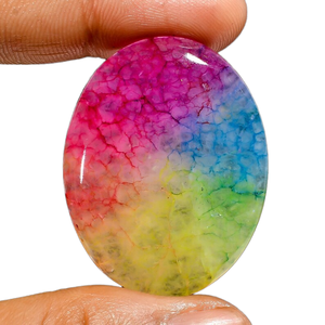 Pierre précieuse cabochon en quartz solaire arc-en-ciel naturel changeant de couleur, offerte au prix par carat, idéale pour la fabrication de bijoux professionnels - Product Image 1
