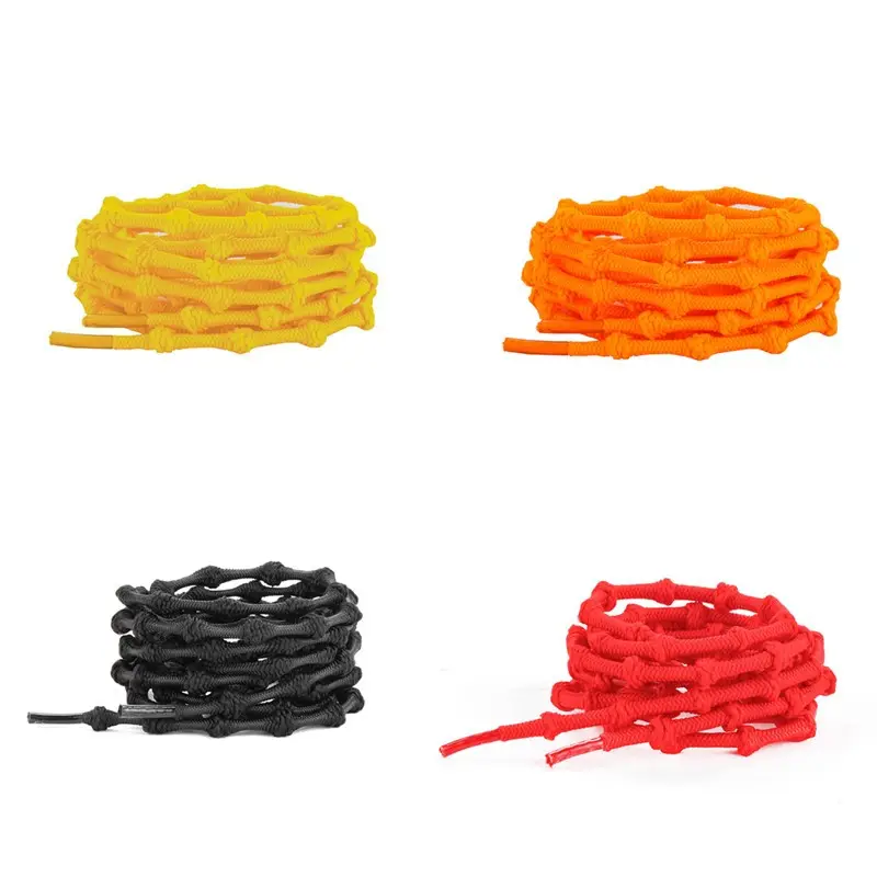 Yrunfeety Round No Tie Shoe Laces Bamboo Knot Elastic Shoelaces 75CM Lazy Elastic Shoe Lace for Kids Shoes 10 Colors