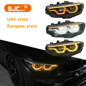 Phares SJC Auto V2 Ikon Iconic <span class=keywords><strong>1</strong></span>:<span class=keywords><strong>1</strong></span> trois couleurs pour <span class=keywords><strong>BMW</strong></span> <span class=keywords><strong>Série</strong></span> 4 F32 F33 F36 0 M3 M4 2 2013-2019 Jaune Blanc Ambre DRL - Product Image 1