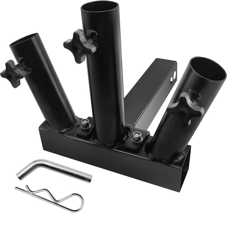 2023 стальных порошковых покрытий, сцепка двойная флагшток держатель для крепления Фальц полюса в 2 дюйма приемник флаг сцепного устройства держатель для удочки