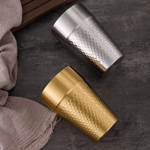 Gobelet isotherme à double paroi en acier inoxydable 304 martelé pour eau, café, thé, et boissons de fête - Product Image 3