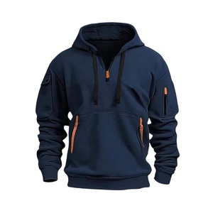 Tactical Quater felpa con cappuccio e Zip da <span class=keywords><strong>uomo</strong></span> felpa con tasche a tinta unita da allenamento Casual taglia invernale XL Puff Technics - Product Image 6
