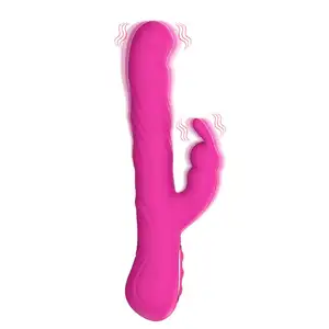 Vibrador de silicone realista para coelho, ponto G, vibrador à prova d'água, recarregável, preço de fábrica, fornecedor de sex shop