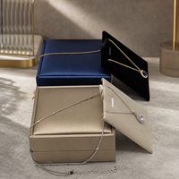 Boîte à bijoux en cuir personnalisée de luxe pour bagues et boucles d'oreilles en PU