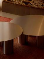 Mesa de Centro Moderna de Estilo Minimalista de Lujo, Estructura de Acero Inoxidable, Multifuncional, Muebles Ecológicos para Sala de Estar
