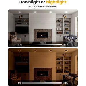 Recessed <b>Ceiling</b> <b>Light</b> 6 Inch 12W LED Dimmable Downlight 5CCT 2700K-6000K <b>Modern</b> Style Easy Installation - Product Image 6