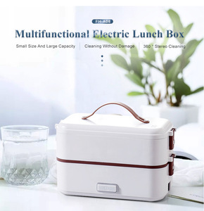 Fiambrera eléctrica portátil, <span class=keywords><strong>calentador</strong></span> <span class=keywords><strong>de</strong></span> <span class=keywords><strong>alimentos</strong></span> <span class=keywords><strong>de</strong></span> 2 capas, aislamiento <span class=keywords><strong>de</strong></span> preservación con portador <span class=keywords><strong>de</strong></span> accesorios y Cable <span class=keywords><strong>de</strong></span> datos Usb, nuevo producto - Product Image 2