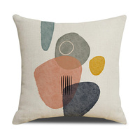 Housse de coussin abstraite moderne YINUAN, style scandinave, taie d'oreiller décorative, motif géométrique pour la décoration de la maison