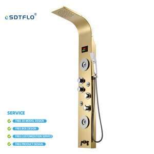 Nuevo conjunto de paneles de ducha de cascada de acero inoxidable, pantalla LED, Panel de Ducha - Product Image 5