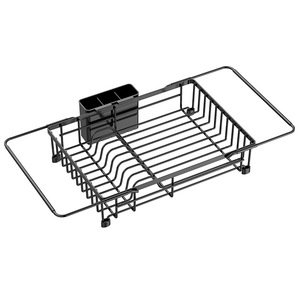 Extendable Sink Dish Rack Large Capacity Draining Rack For <b>Kitchen</b> Plates Bowls Cups <b>Storage</b> - Product Image 5