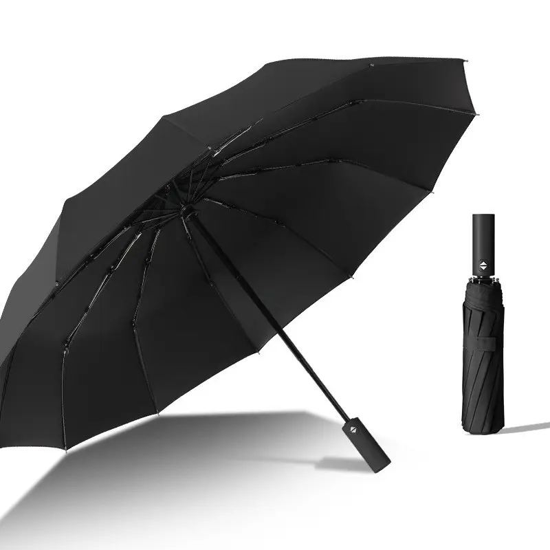 Grosir desain khusus payung dua lapis terbalik hitam Tiongkok untuk wanita