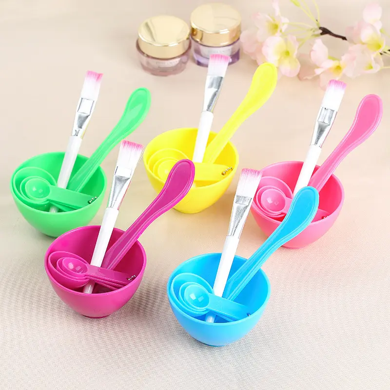 Wholesale plastic mask bowl set beauty tools facial mask mixing bowl hot Products face mask mixing bowl with brush