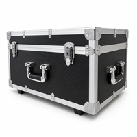 Valise de transport robuste en aluminium noir, personnalisable avec doublure en mousse EVA, étanche IP67, antichoc, portable, stockage ODM/OEM