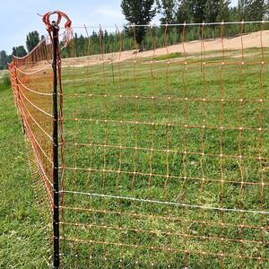 รั้วตาข่ายไฟฟ้าพรีเมียม ยาว 50 เมตร โครง HDPE ทนทานต่อรังสียูวี/ลม กันน้ำ เป็นมิตรกับสิ่งแวดล้อม ความต้านทานต่ำ เหมาะสำหรับฟาร์มและปศุสัตว์ - Product Image 1