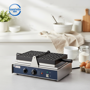 Gaufrier électrique mini certifié CE Baishida avec moule à grille carrée classique, puissance 1,6 kW, 2 gaufres par lot, pour usage domestique et hôtelier - Product Image 6