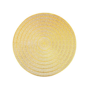 Napperon en <span class=keywords><strong>vinyle</strong></span> tissé Ins rond tissé isolation thermique <span class=keywords><strong>tressé</strong></span> <span class=keywords><strong>tapis</strong></span> de Table rond <span class=keywords><strong>tapis</strong></span> de Table or ruban Pvc Placema - Product Image 1