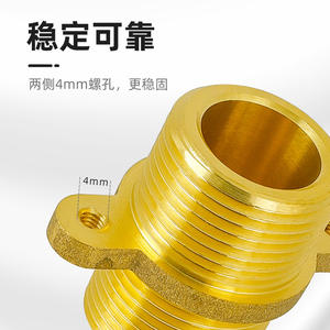 Raccords de tuyauterie solaire directs filetés mâles tout en cuivre, équipés de cosses à 4/6 points, filetage de diamètre égal, connecteurs d'arrosage de jardin filetés - Product Image 3