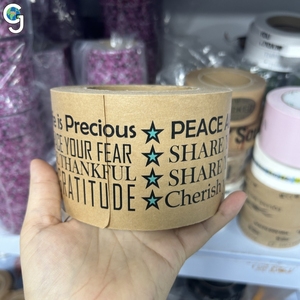 Cinta de Papel Kraft Ecológica Personalizada, Bajo MOQ, Autoadhesiva, con Goma de una Cara para Sellado de Cajas, Impresión de Logotipo - Product Image 3