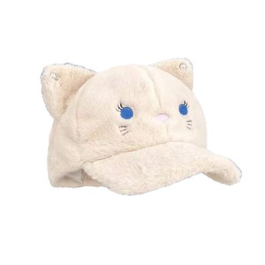Korean Style Plush Cat Ear Baseball <b>Cap</b> For Women <b>Winter</b> Warm Windproof Fleece Hat - Product Image 5