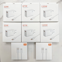 Cargador de Teléfono Móvil Universal con Enchufe EU/US/UK, 33W 67W 120W, Carga Rápida USB-C, Cargadores USB Tipo C, Adaptador de Pared PD para Xiaomi