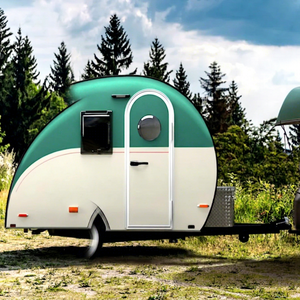 Factory Direct Luxury Teardrop Camping Trailer Stainless Steel Insulated Interior Comfortable Sleeping Cabin Compact Kitchen - Product Image 1