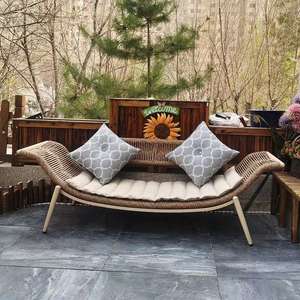 174X52CM Canapé Simple Paresseux <span class=keywords><strong>Chaise</strong></span> <span class=keywords><strong>Longue</strong></span> Simple Nordic Light <span class=keywords><strong>Design</strong></span> De Luxe Balcon Loisirs <span class=keywords><strong>Chaise</strong></span> En Rotin Minimaliste <span class=keywords><strong>Chaise</strong></span> <span class=keywords><strong>Longue</strong></span> - Product Image 2