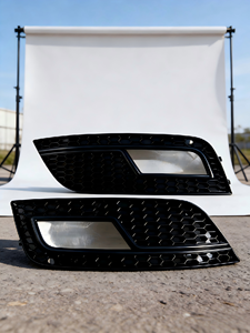 Nouvelle <span class=keywords><strong>grille</strong></span> inférieure de remplacement en plastique pour pare-chocs avant, motif nid d'abeille, pour Audi A4 S4 RS4 2013-2016, pour la zone des feux antibrouillard - Product Image 1