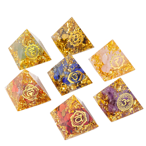 Đá thạch anh tự nhiên dạng vụn, đá cuội, đá nhựa hình kim tự tháp dùng cho thiền định, Reiki, luân xa, trang trí nhà cửa - Product Image 6