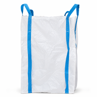 Sac conteneur FIBC en gros de 1500 kg et 2000 kg, anti-poussière, respirant, à fond plat avec bec de décharge pour céréales, farine et sel