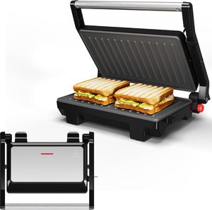 Non Stick Coating Commercial Dual Breakfast Electric Contact <b>Grill</b> Panini Smokeless Steak Machine BBQ Electric <b>Grill</b> - Product Image 5