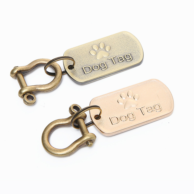 Legering Metalen 2D Dog Tags Brons Dog Tag Voor Persoonlijke Graveren