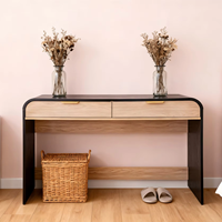 Table console moderne en MDF écologique avec tiroir et rangement pour le salon, base en chevalet