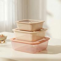 Contenant alimentaire en verre borosilicate coloré avec couvercle hermétique ventilé compatible micro-ondes, sans BPA, écologique, idéal pour les cadeaux