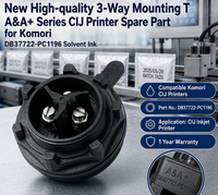 Nouvelle pièce de rechange de haute qualité pour imprimante à jet d'encre continu série T A&A+ à montage 3 voies pour encre solvant Komori DB37722-PC1196